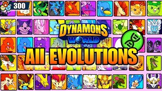 Evolving All 300 Dynamons 🤯 Dynamons World All Dynamons dynamonsworld newupdate [upl. by Enyrb]