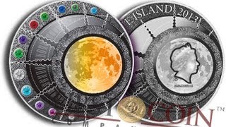 The MAGIC YEAR of HAPPINESS Silver Coin  CALENDAR 400g Niue Swarovski crystals 2013 MINTAGE 222 [upl. by Rinaldo]