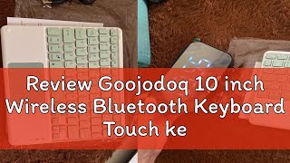 Review Goojodoq 10 inch Wireless Bluetooth Keyboard Touch keyboard Lightweight Portable For iPad Sa [upl. by Galer]