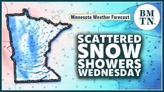 Snow across Minnesota for 24 hours cooler temps ahead [upl. by Mora]