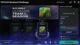 UTOTS WEEKEND CHALLENGE FINAL  FULL MATCH GAMEPLAY  EA FC MOBILE  NEW UPDATE [upl. by Zilvia]