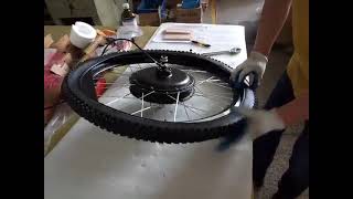 Voilamart 500W 1000W 1500W Ebike conversion kit Installation how to install a tire and inner tube [upl. by Starling]