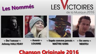 Victoires De La Musique 2016  Nominations  Chanson originale [upl. by Nared]