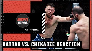 Reaction to Calvin Kattar’s win vs Giga Chikadze  UFC Post Show [upl. by Brandais438]