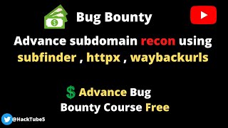 Advance subdomain recon using subfinder  httpx  waybackurls [upl. by Antone]