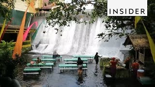 Eat At A Restaurant Thats Literally In A Waterfall [upl. by Herzberg341]