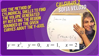 634Use the method of cylindrical shells to find the volume yx3 y0 x1 x2 about the yaxis [upl. by Agem]