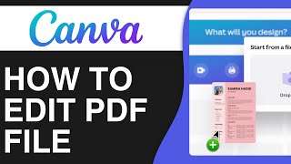 How To Edit PDF File In Canva  Full Guide [upl. by Ahsiuqet537]