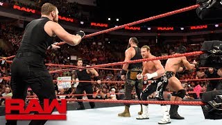 The Shield attack Braun Strowman Drew McIntyre amp Dolph Ziggler Raw Sept 3 2018 [upl. by Aeneus152]