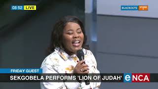 Friday Guest  Lebo Sekgobela performs Lion of Judah in studio [upl. by Jessamyn]