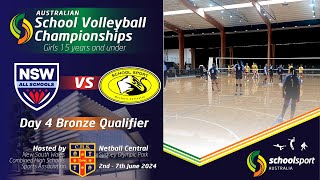 SSA Volleyball Champs  NSW vs WA  Day 4  Bronze Qualifier [upl. by Christa]