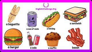 Fast Food  Kids Vocabulary Speak Fluent English  EnglishChallengeOrg [upl. by Nitneuq777]