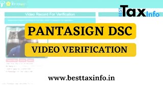 PANTASIGN – DSC Video Verification Process  Class3 DSC 2022 [upl. by Bryna]