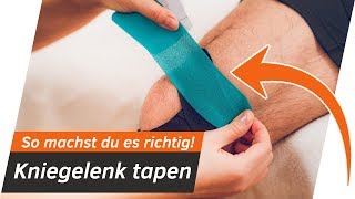 KNIE TAPEN  Kniegelenk RICHTIG TAPEN gegen Schmerzen  Andiletics [upl. by Siroval]