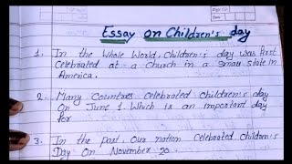 10 line on Childrens Day essay Kaise likhe Bal Divas per nibandh English mein [upl. by Marj938]