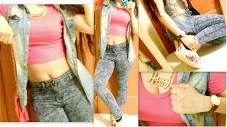 SPRING OUTFIT  Denim amp Crop Top [upl. by Warfore]