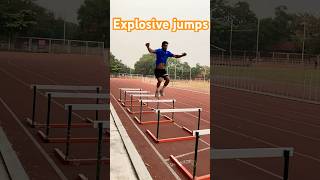 Hurdle explosive jumps athlete fitness hardwork olympics shortsvideo shorts youtubeshorts [upl. by Eninaej]