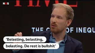 RUTGER BREGMAN Speech over rijken en belasting gaat viral [upl. by Merola8]