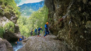 Canyoning in river Sušec Soča valley Bovec Slovenia with Sport Mix team [upl. by Moss]