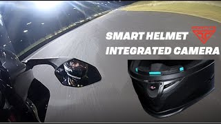 Yamaha R1M Racetrack POV at night w Forcite MK1 Smart Helmet [upl. by Zara]