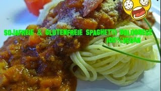 Sojafreie amp glutenfreie Spaghetti Bolognese 100VEGAN  vegan kochen mit Jérôme Eckmeier [upl. by Ainahs960]