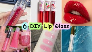 How To Make Lip Gloss At Home  DIY 6 Different Types Of Lip Gloss  Homemade Lip Gloss [upl. by Nileve]