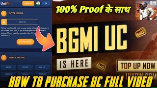 How to Purchase BGMI UC in UNIPIN  How to Buy BGMI UC From Website  Purchase BGMI UC Through ID [upl. by Audres]