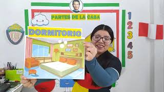 PARTES DE LA CASA  CLASE VIRTUAL PARA INICIAL 03 AÑOS [upl. by Alinna517]