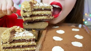 ASMR TIRAMISU  PB Chocolate Cake Extreme SOFT Eating Sounds No Talking [upl. by Etnovad]