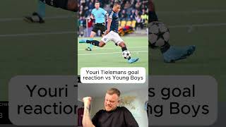 Youri Tielemans goal reaction vs Young Boys avfc championsleague youngboys tielemans reaction [upl. by Marcile]