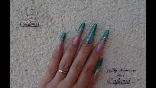 Ongle en gel quotDéfi  remplissage amande russe sur mes ongles crochusquot avec ONGLEMOD [upl. by Alaj]