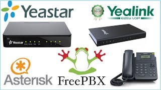 Unbox Yeastar Voip sip gateway and Yealink IP Phone for FreePBX Voip Server [upl. by Johnsson]