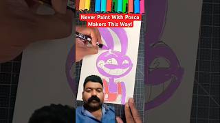 Never Paint With Posca Markers This Way 😡 Drawing art shorts drawing howtodraw amongus hiphop [upl. by Maltz942]