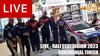 LIVE Rally Ceredigion 2023  Ceremonial Finish  Protyre Motorsport UK Asphalt Rally Championship [upl. by Htelimay950]