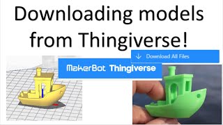 How to download a model from Thingiverse to Cura [upl. by Gnep]