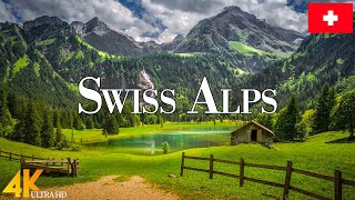 Swiss Alps 4K Ultra HD • Stunning Footage Swiss Alps Scenic Relaxation Film with Calming Music [upl. by Maurili]