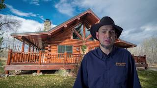 Amish Log Chalet Swiss Chalet Meadowlark Log Homes [upl. by Sladen]