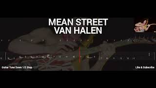 VAN HALEN  MEAN STREET  TAB GUITAR [upl. by Arolf]