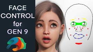 FACE CONTROL for GEN 9 DAZ Overview and noob look at [upl. by Buchbinder]