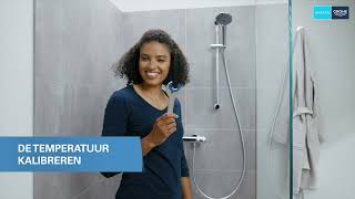 How to een GROHE QuickFix thermostaatkraan met temperatuurregelaar links en EcoButton installeren [upl. by Naut664]