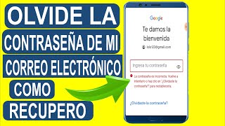 Cómo recuperar la contraseña de mi correo electrónico 📧 Recuperar mi correo electrónico [upl. by Cato]