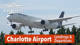 Charlotte Douglas International AirportMultiple Landings amp Departures from Overlook amp Museum16Jul24 [upl. by Akimed]