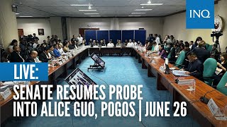 LIVE Senate resumes probe into Alice Guo Pogos  June 26 [upl. by Leighton]