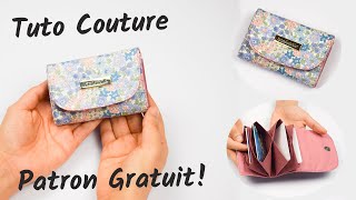 Comment coudre un porte cartes origami  Patron Gratuit  Couture Facile Mimi [upl. by Ruphina]