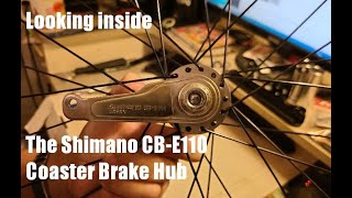 Looking inside the Shimano CBE110 Coaster Brake hub [upl. by Onairam]