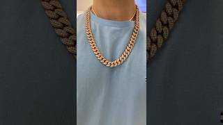 15MM Rose Gold Diamond Cuban Link Chain🌹💎 55000 HUGE HoneyComb VVS1💎In Las Vegas gold vegas [upl. by Sarid]