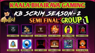 KB ESPORTS SCRIMS WAR SEASON 2  SEMI FINAL GROUP 1  KARNATAKA TOP 48 ESPORTS TEAMS CLASH [upl. by Inah]