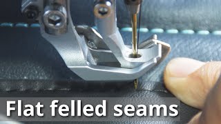 Oversewingflat felled seams  Car Upholstery Basics [upl. by Ellenuahs836]