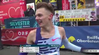 Silvesterlauf Peuerbach 2023  ORF Oberösterreich Heute 31122023 [upl. by Ellahcim]