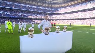 Cristiano Ronaldo offers his fourth Ballon dOr to the Bernabéu [upl. by Assirok]